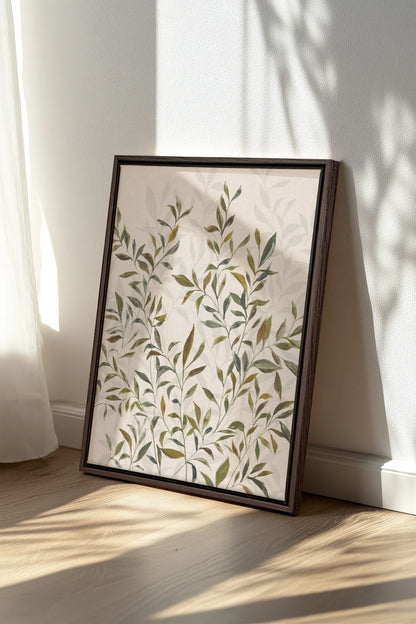 Jardin de Sauge, Oeuvre sur toile étirée