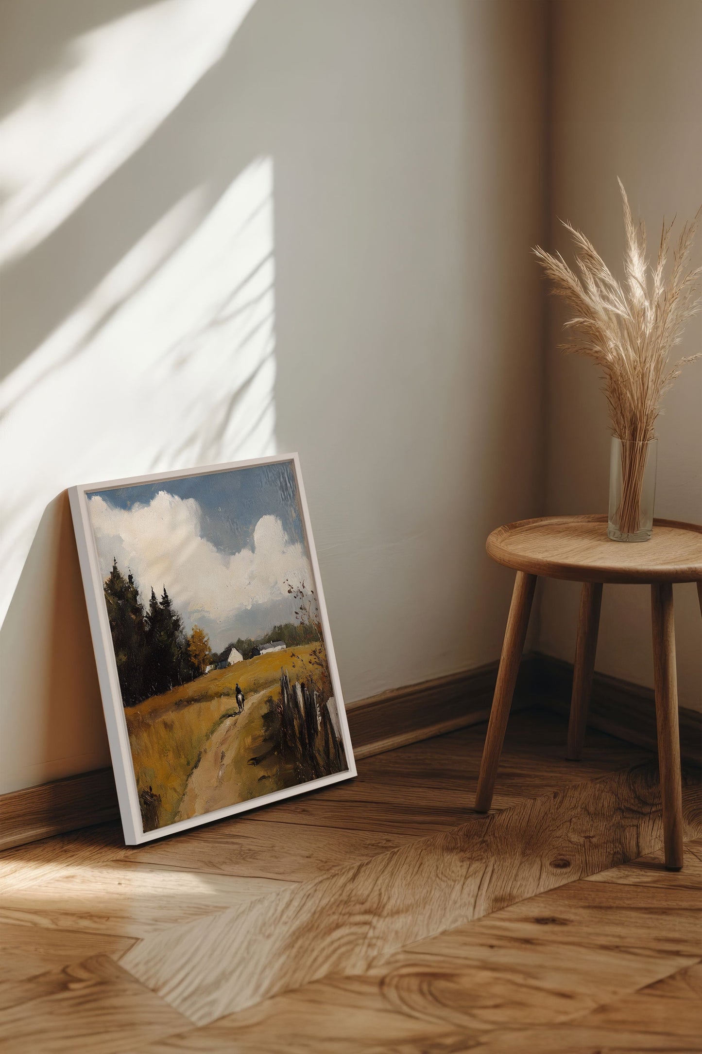 THROUGH THE FIELDS, Work on stretched canvas