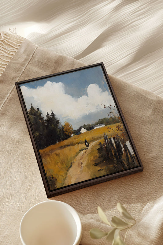 THROUGH THE FIELDS, Work on stretched canvas
