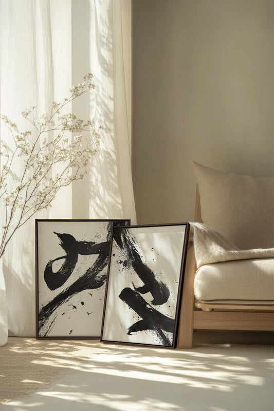 SHARP SHADOWS (2 Works on stretched canvas)