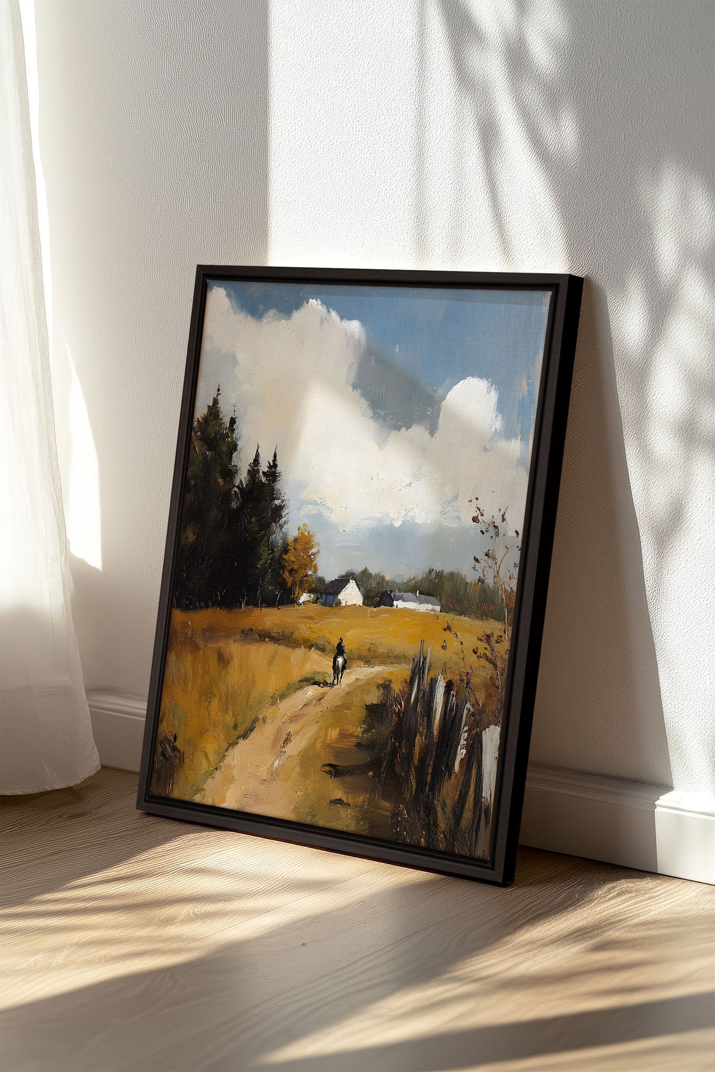 THROUGH THE FIELDS, Work on stretched canvas