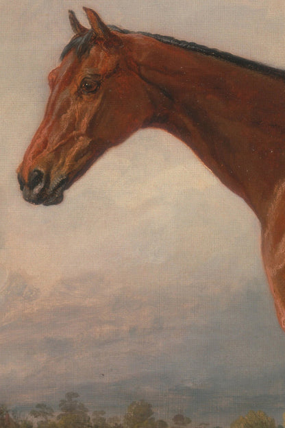 MAJESTÉ ÉQUESTRE, Artwork on stretched canvas, framed Vintage Bronze