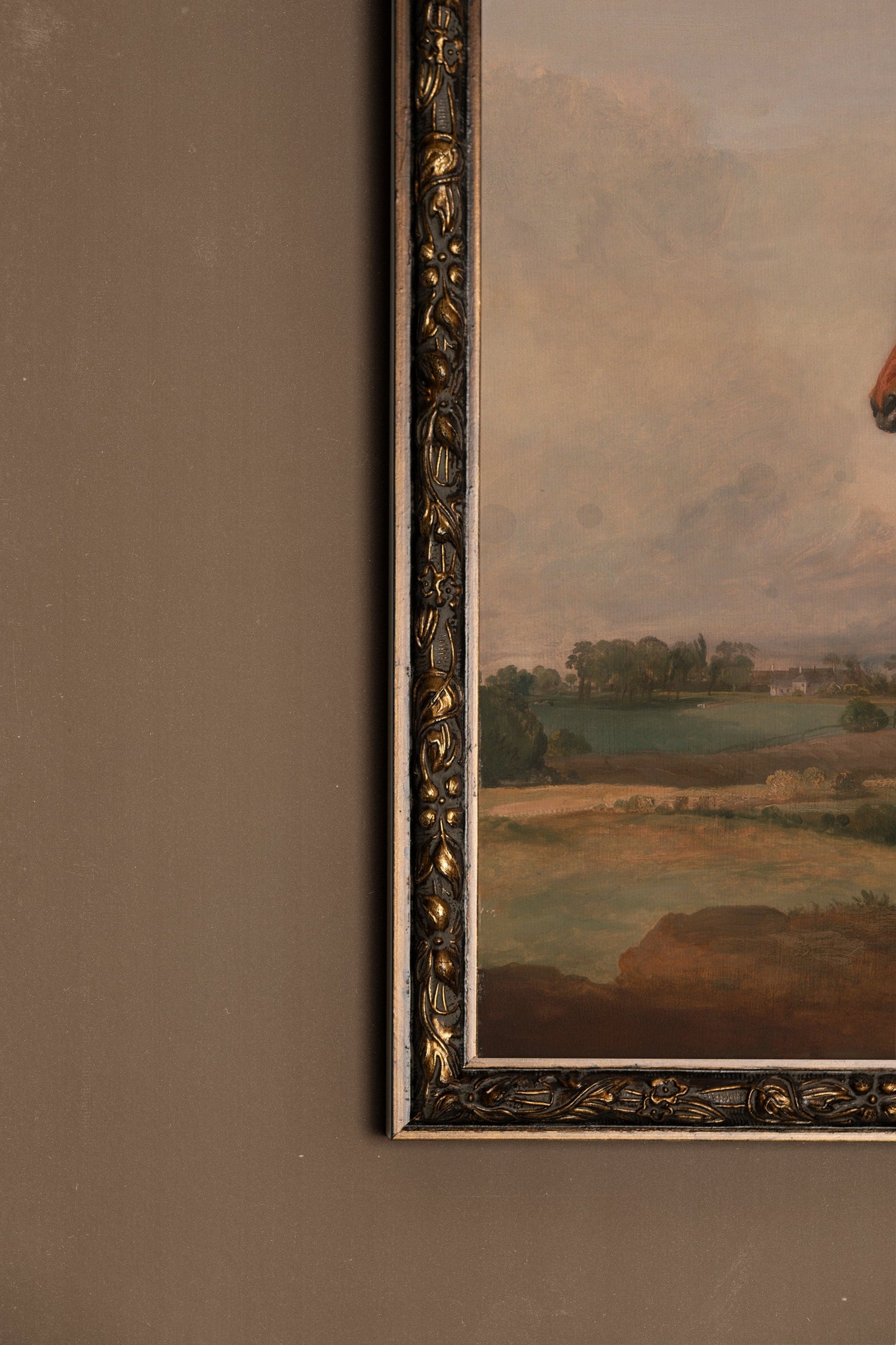 MAJESTÉ ÉQUESTRE, Artwork on stretched canvas, framed Vintage Bronze