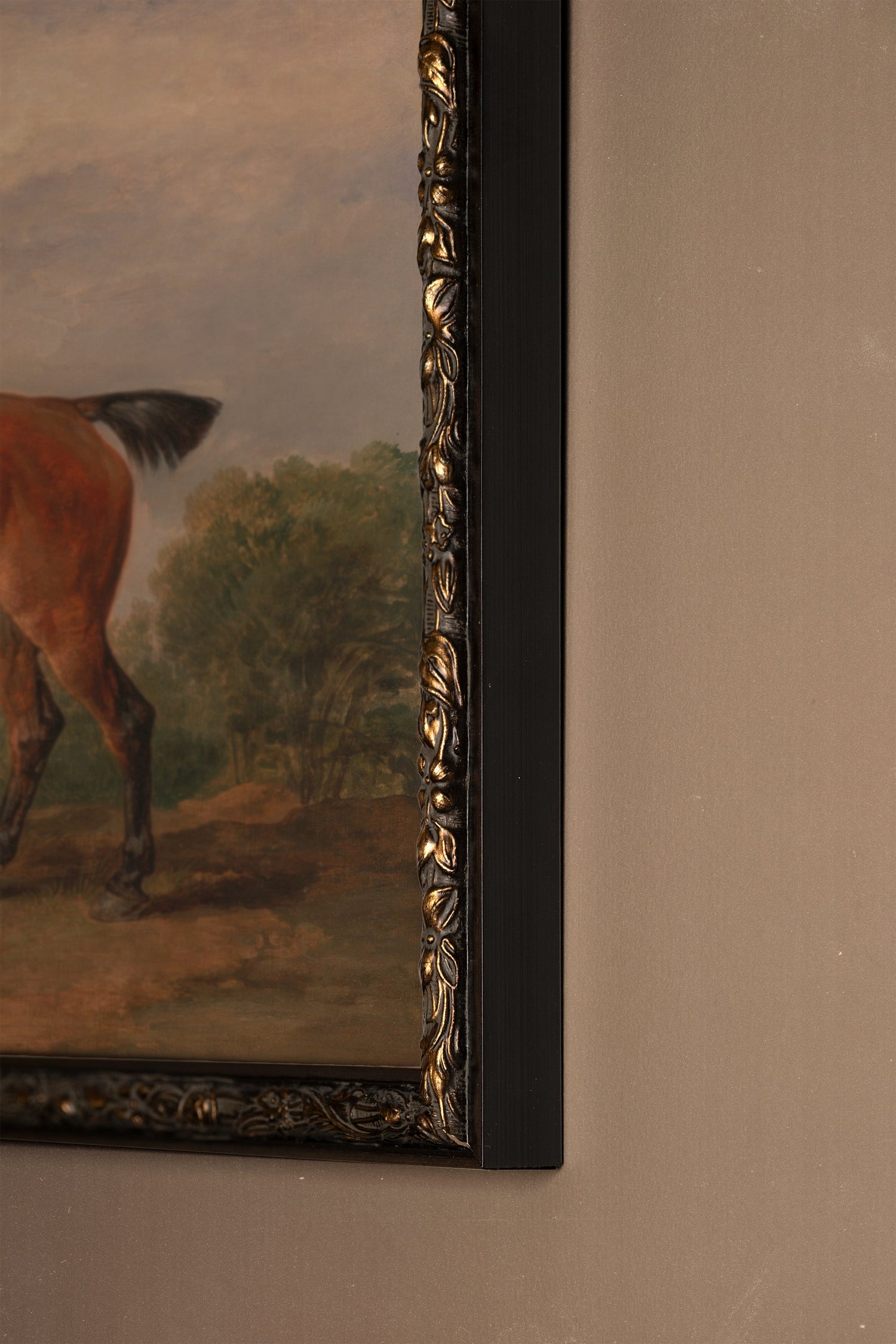 MAJESTÉ ÉQUESTRE, Artwork on stretched canvas, framed Vintage Bronze