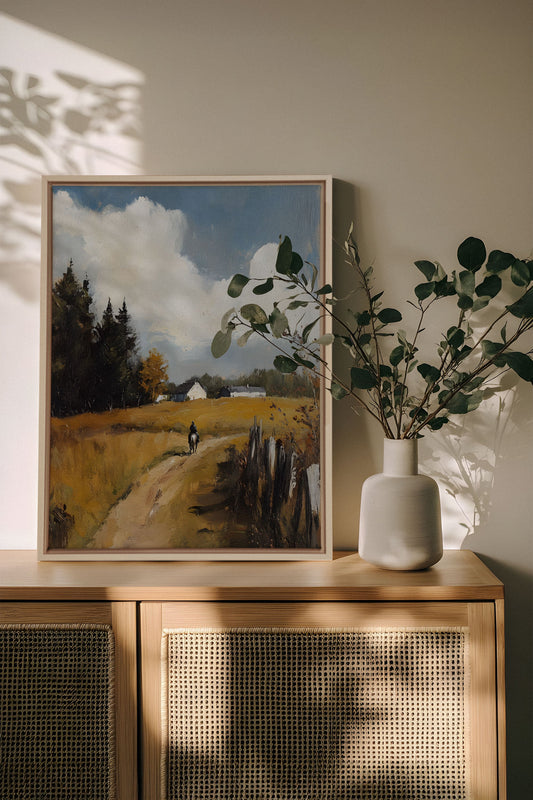 THROUGH THE FIELDS, Work on stretched canvas