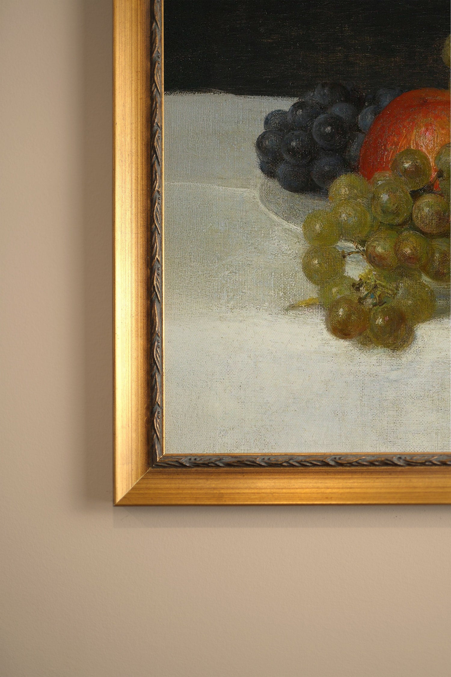SAVEUR DES COLLINES, Artwork on rigid canvas, framed in Vintage Gold