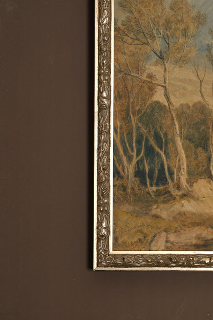 TEMPÊTE SUR LA VALLÉE, CADRE VINTAGE ARGENT