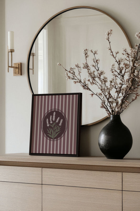 LAVENDER STRIPES, Work on stretched canvas