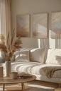 GOLDEN DUNE TRIO (3 works on stretched canvas)