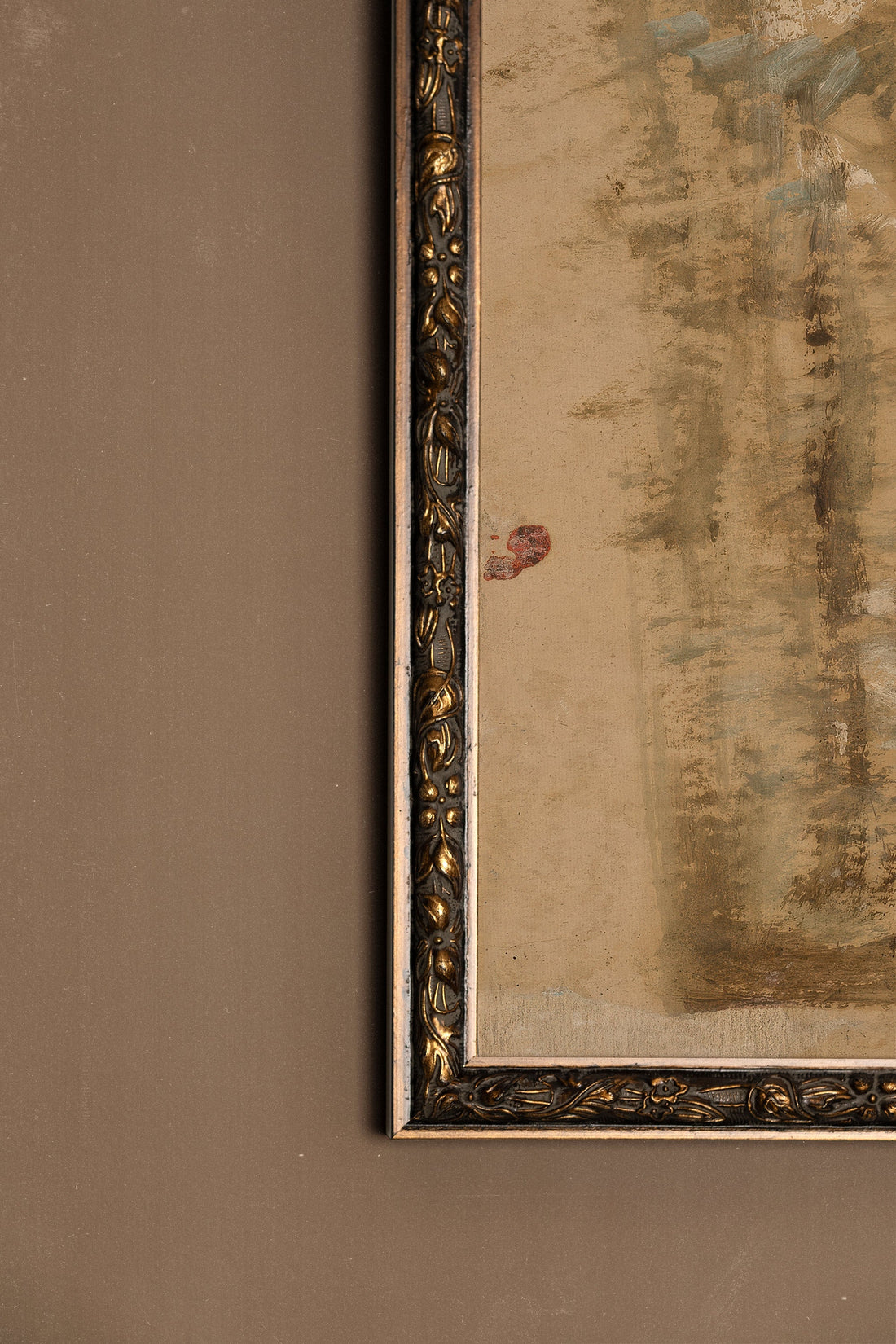FROZEN MEMORY, Work on canvas, framed Vintage Bronze