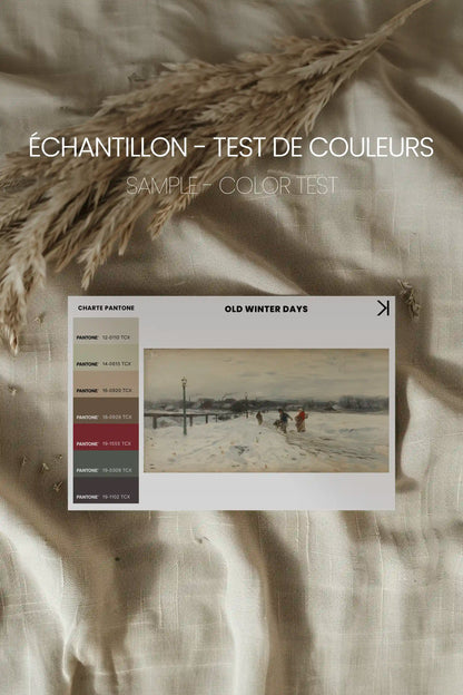 OLD WINTER DAYS, Oeuvre sur toile étirée, encadré Blanc