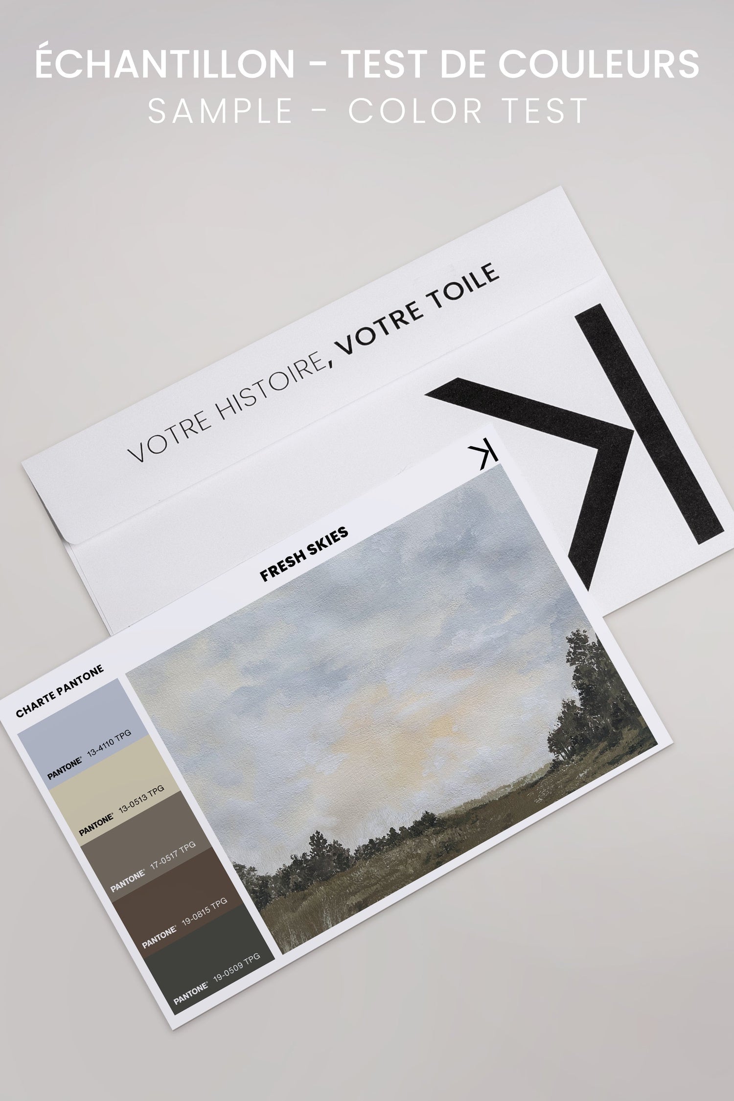 OLEKA CANVAS - FRESH SKIES, Oeuvre sur toile étirée, encadré Noir