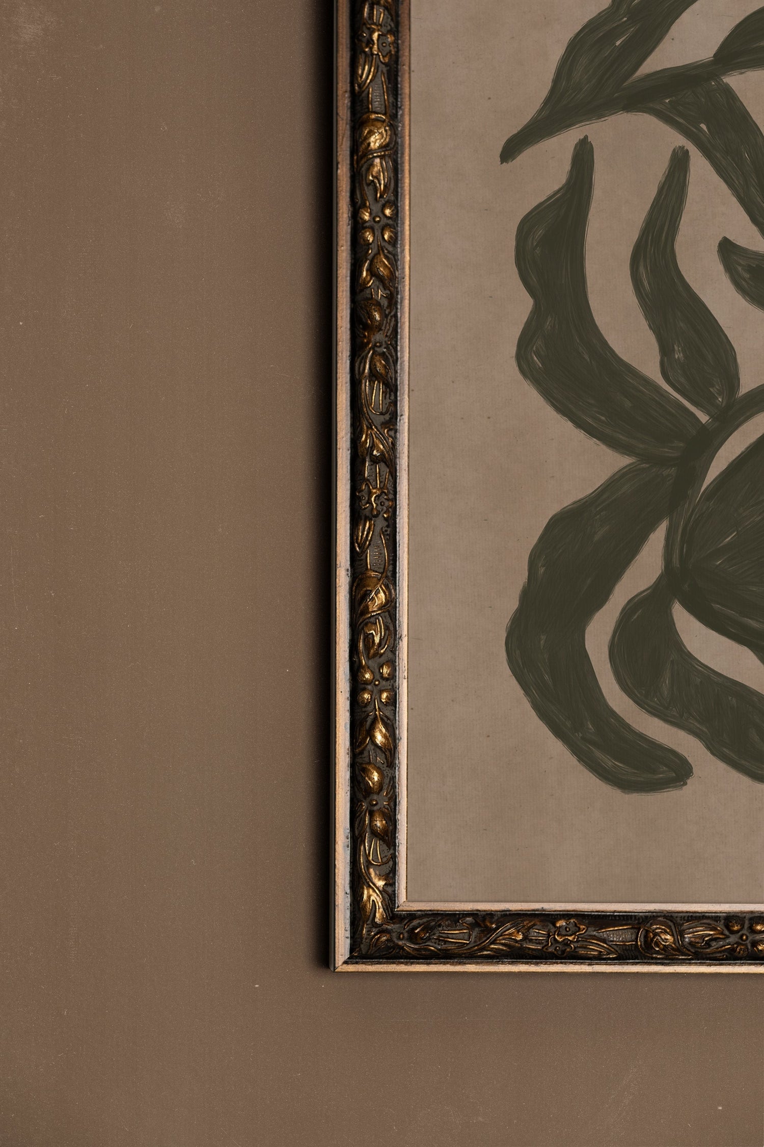 ESPRIT SAUVAGE, Oeuvre sur toile rigide, encadré Vintage Bronze