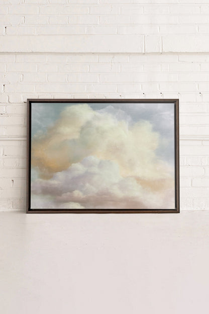 OLEKA CANVAS - NEBULA, Oeuvre sur toile étirée, encadré Brun Noyer