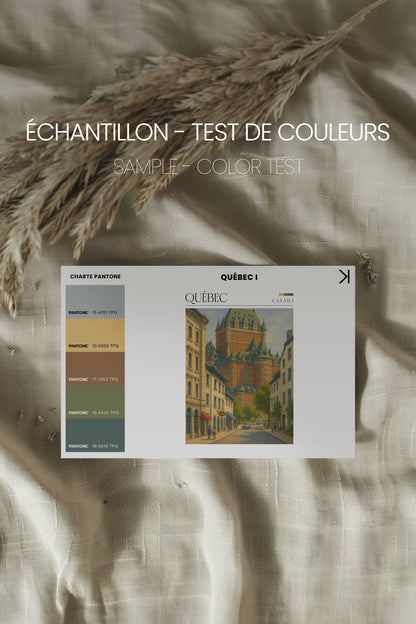 OLEKA CANVAS - QUÉBEC I, Oeuvre sur toile étirée, encadré Blanc