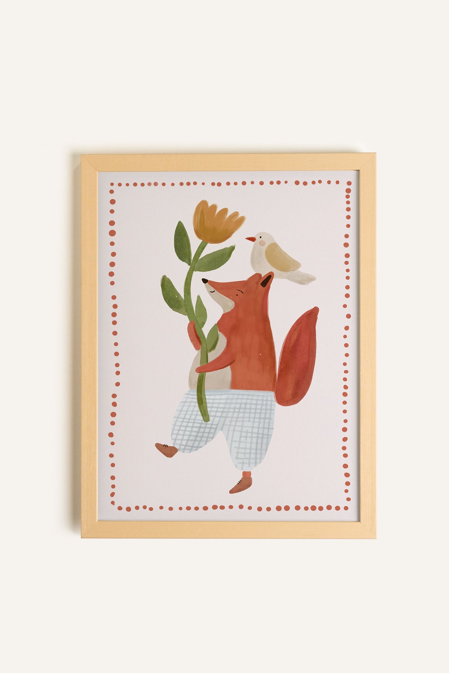 Renard et l’Oiseau, Toile rigide encadrée
