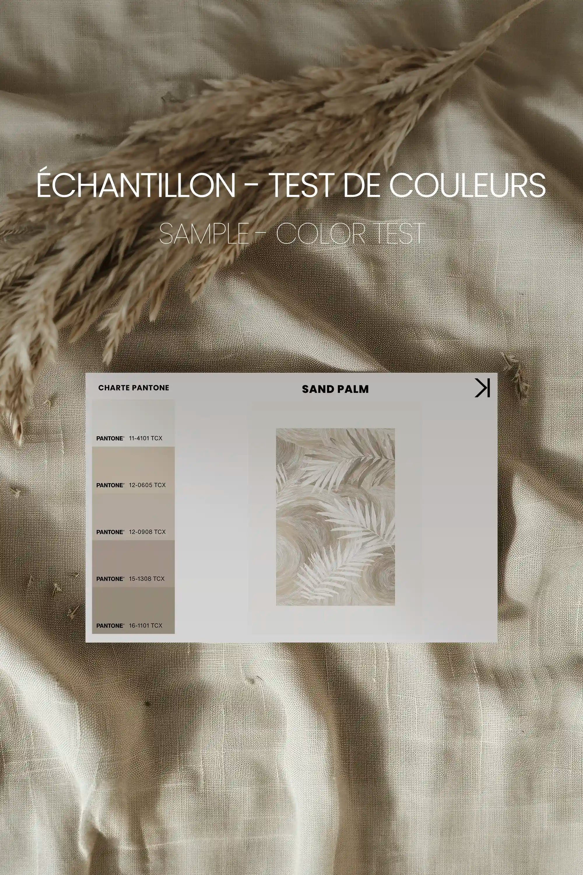 SAND PALM, Oeuvre sur toile étirée, encadré Noir
