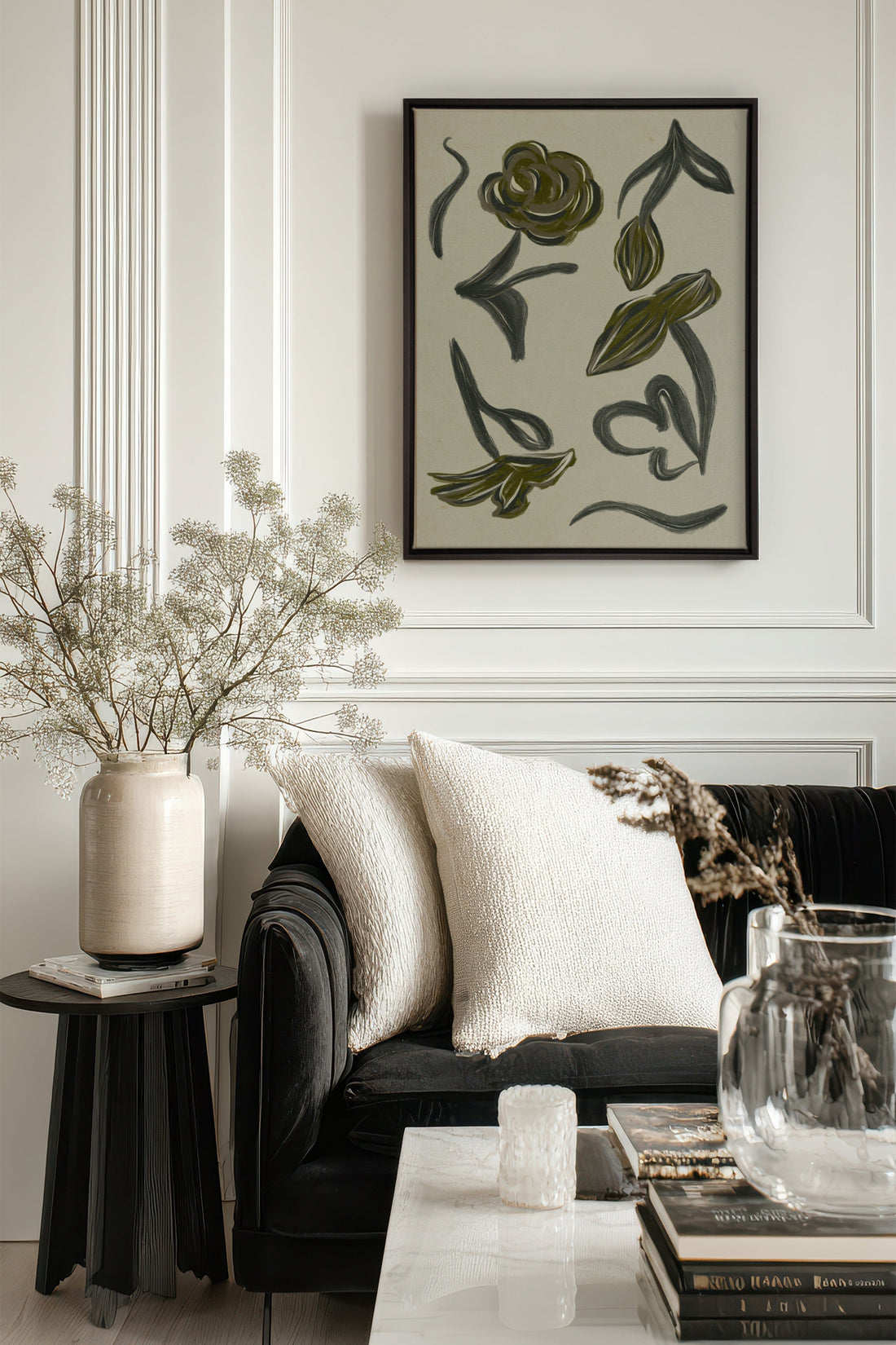 BOTANIC RELIC, Oeuvre sur toile étirée, encadré Noir