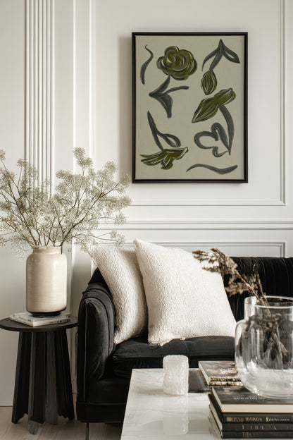 BOTANIC RELIC, Oeuvre sur toile étirée, encadré Noir