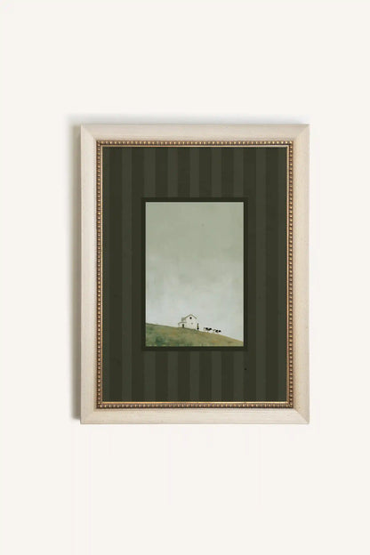 CLOUDWASHED FIELDS, Artwork on rigid canvas, signature frame by Atelier Dansereau