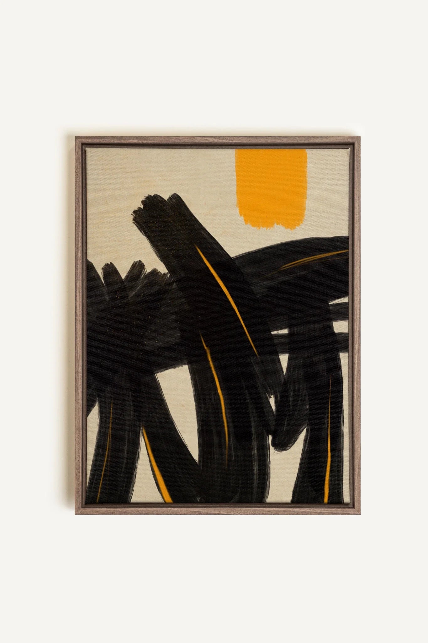 SOLAR MOTION, Oeuvre sur toile étirée, encadré Brun Chêne
