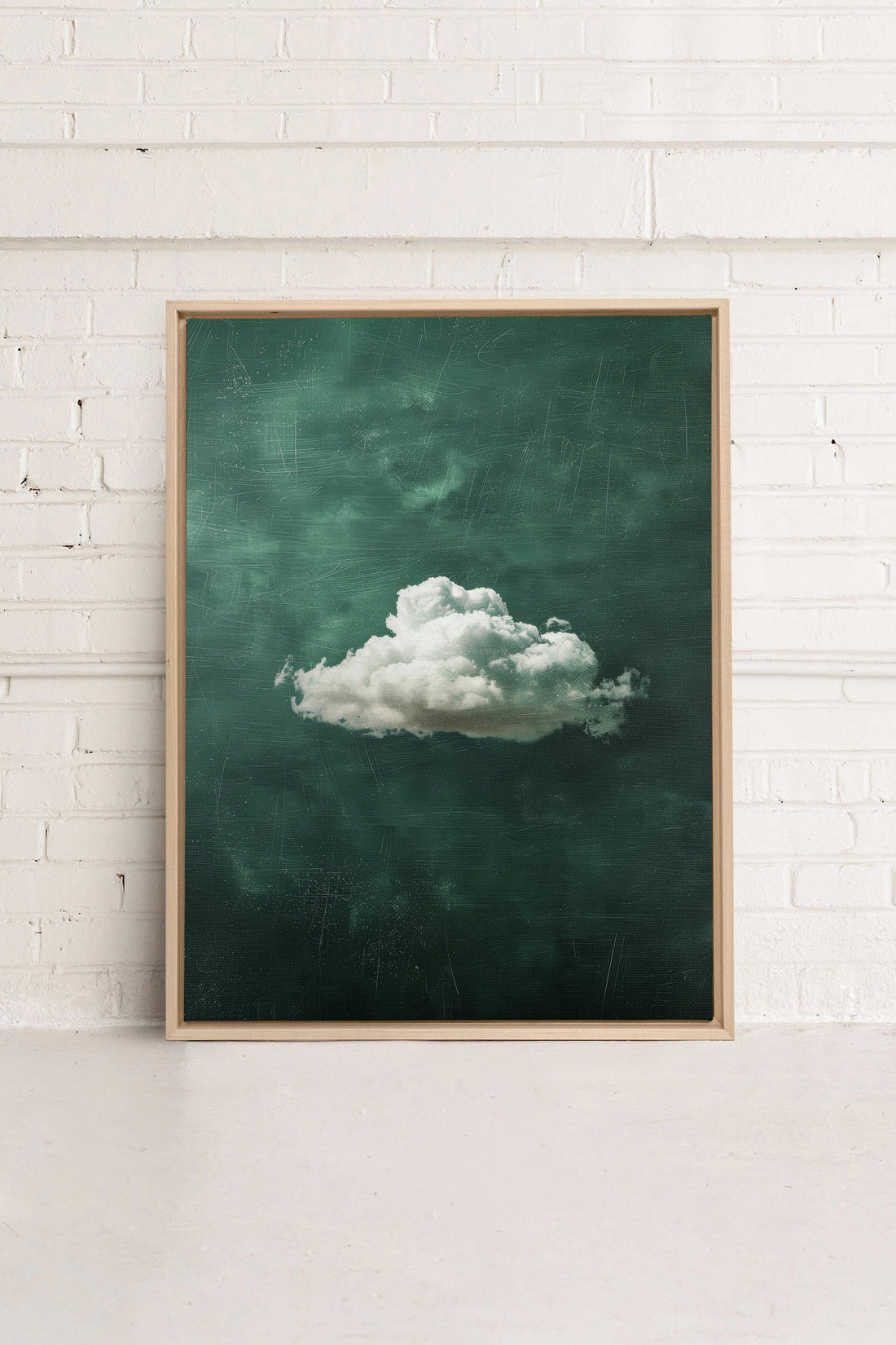OLEKA CANVAS - EMERALD DREAM, Oeuvre sur toile étirée, encadré Naturel Clair