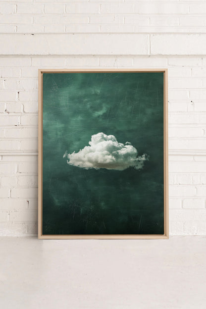 OLEKA CANVAS - EMERALD DREAM, Oeuvre sur toile étirée, encadré Naturel Clair