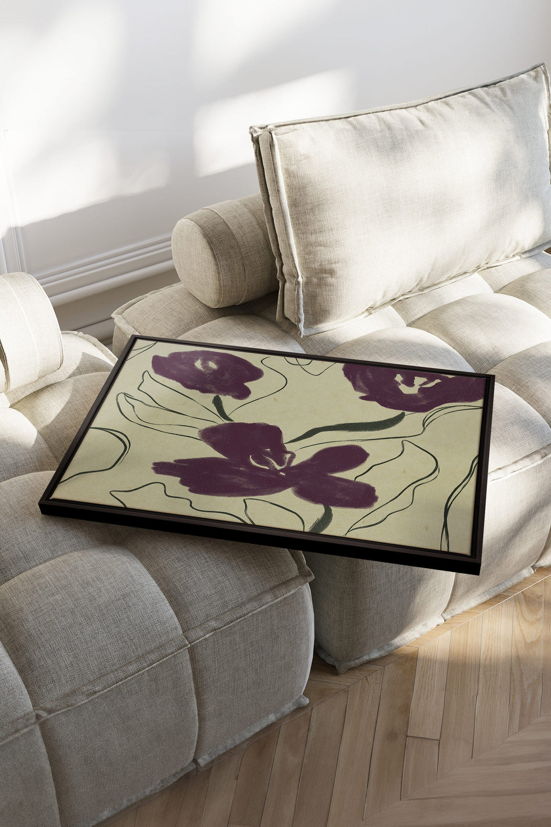 VELVET GARDEN, Oeuvre sur toile étirée, encadré Noir