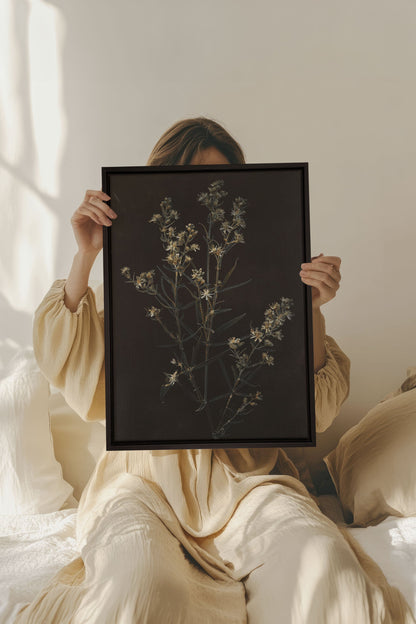 FLEUR D'ARGENT, Oeuvre sur toile étirée