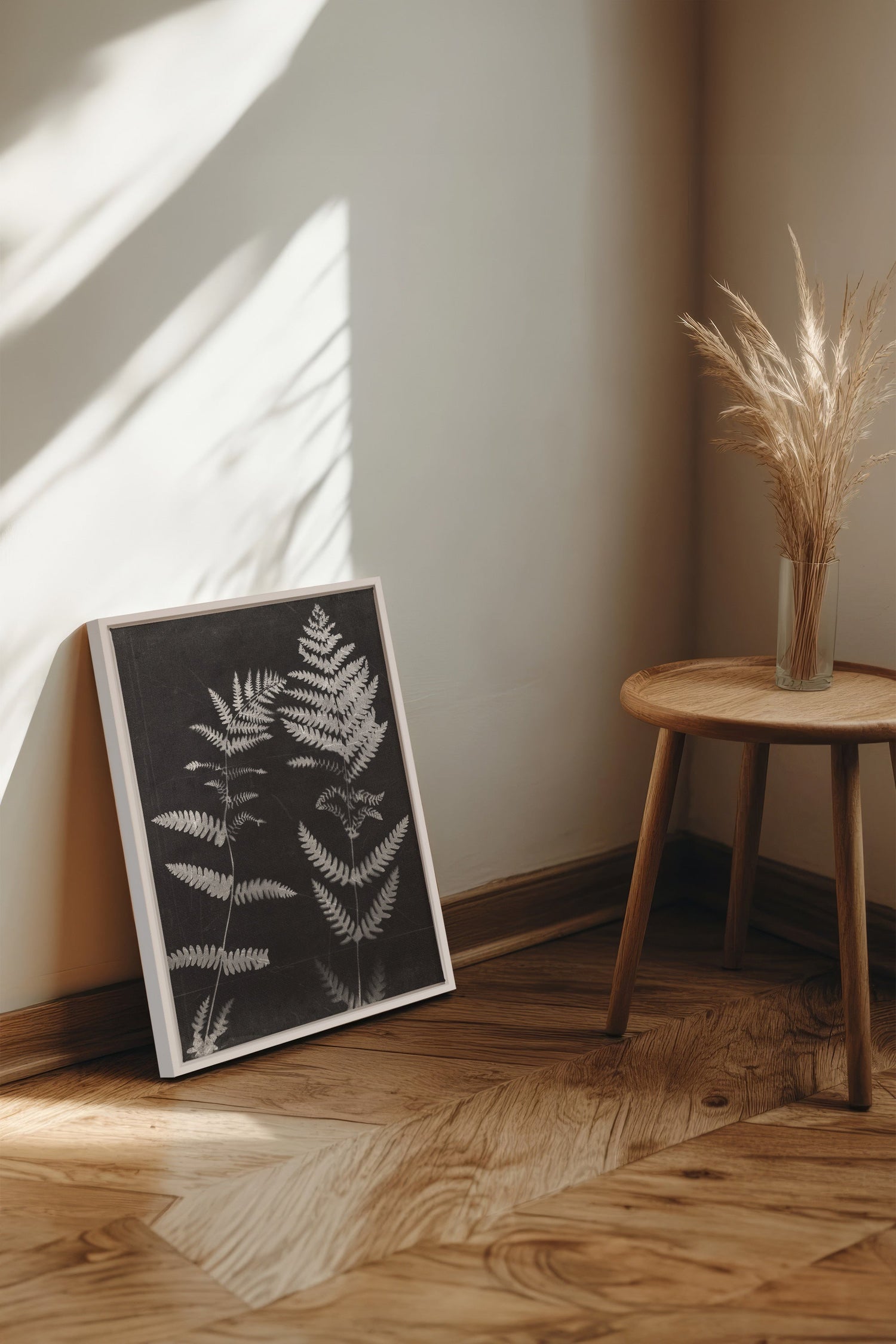 SOUFFLE FORESTIER, Work on stretched canvas, framed White