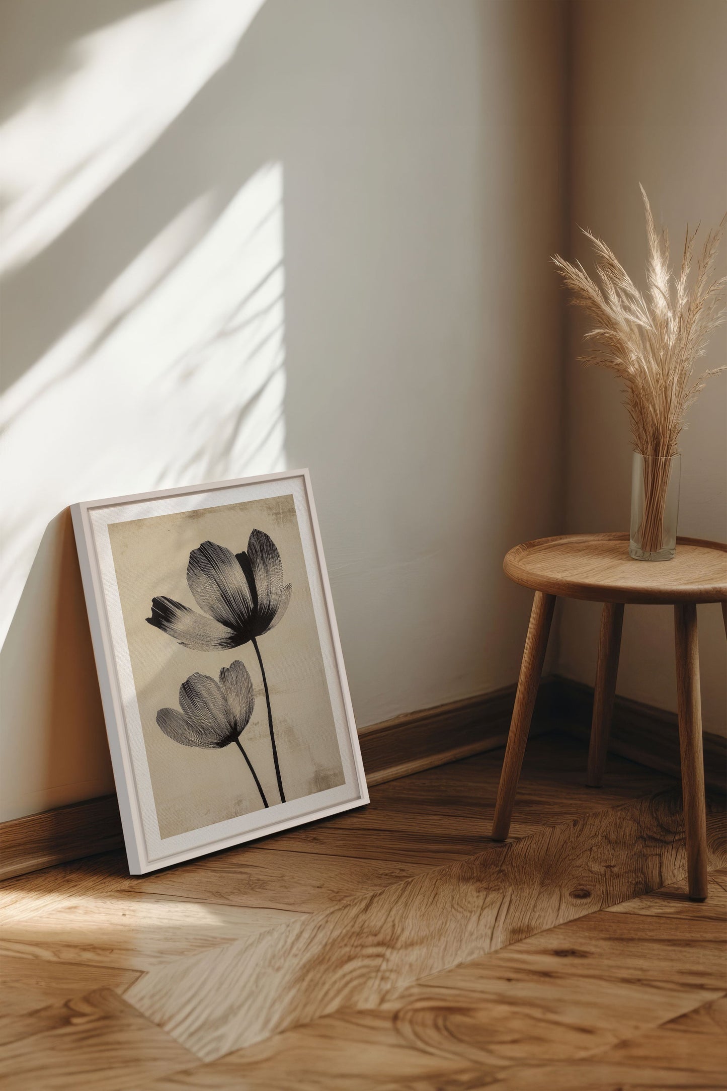 EBONY FLOWERS, Work on stretched canvas