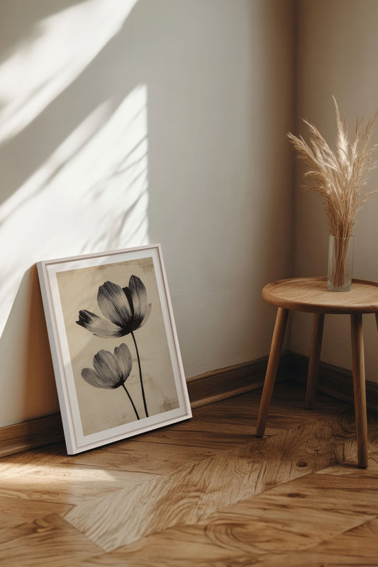 EBONY FLOWERS, Work on stretched canvas
