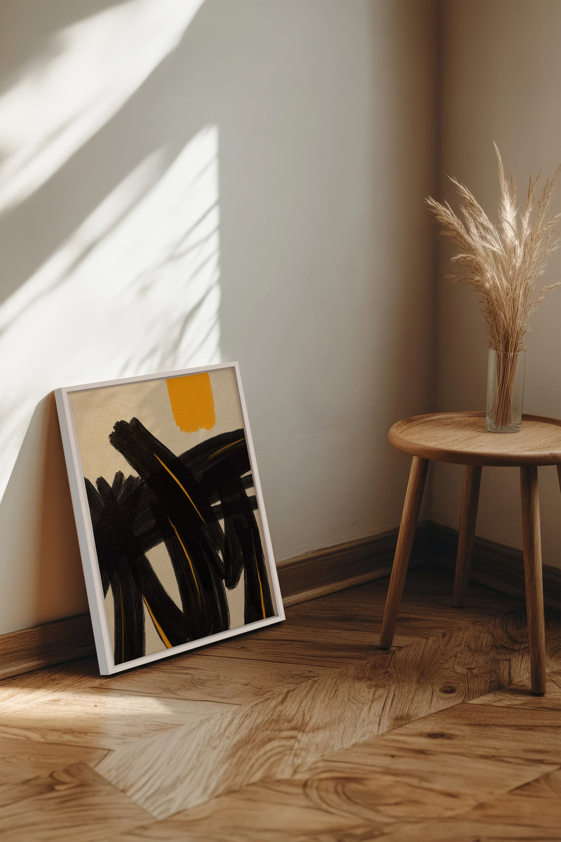 SOLAR MOTION, Oeuvre sur toile étirée, encadré Blanc