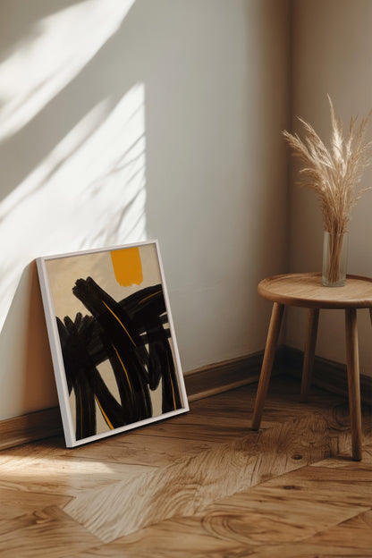 SOLAR MOTION, Oeuvre sur toile étirée, encadré Blanc