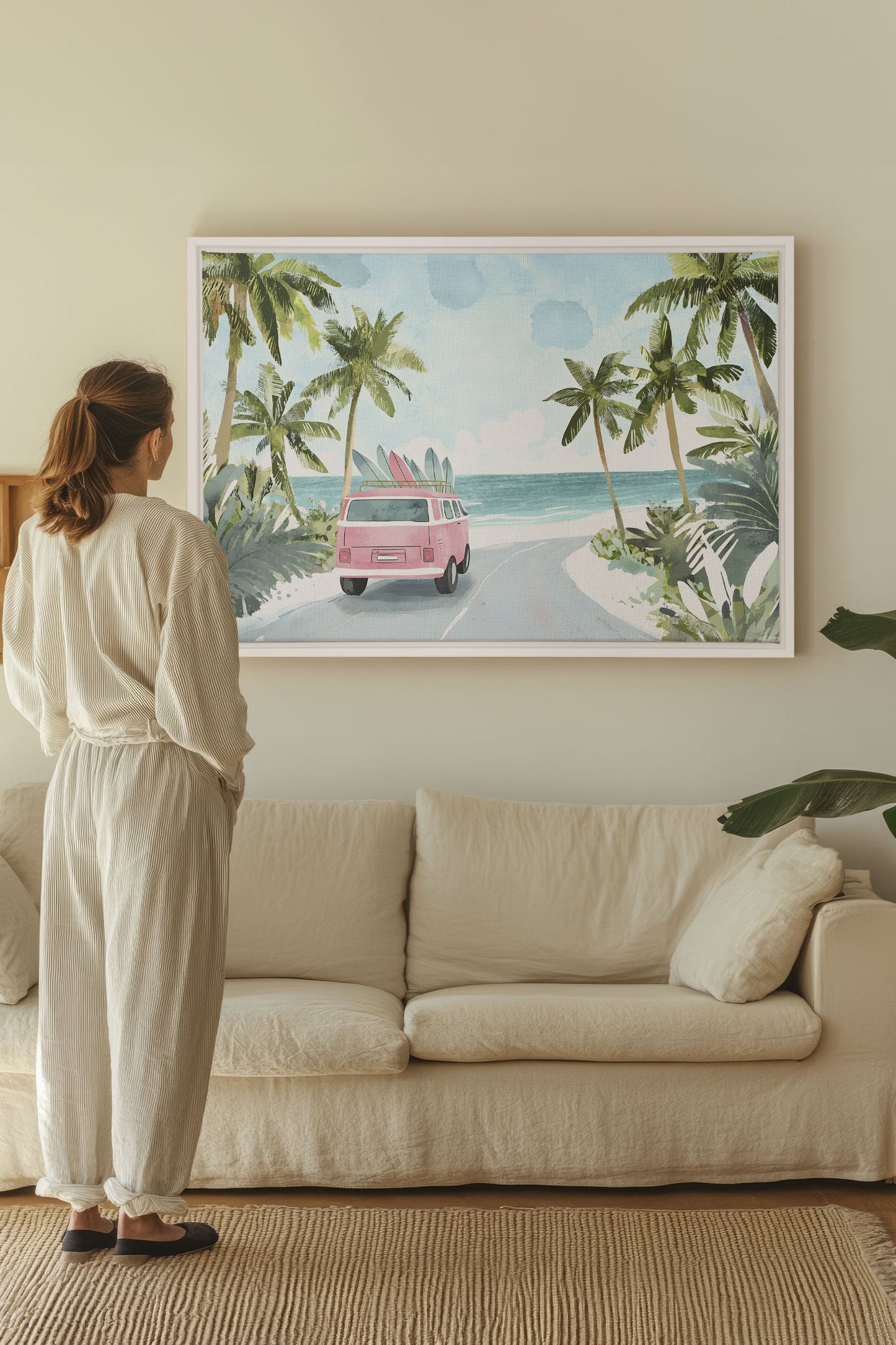 DESTINATION SOLEIL, Oeuvre sur toile étirée