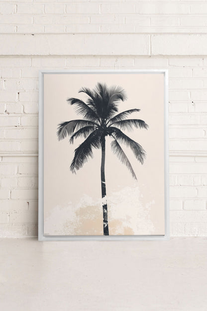 OLEKA CANVAS - PALM BLISS, Oeuvre sur toile étirée, encadré Blanc