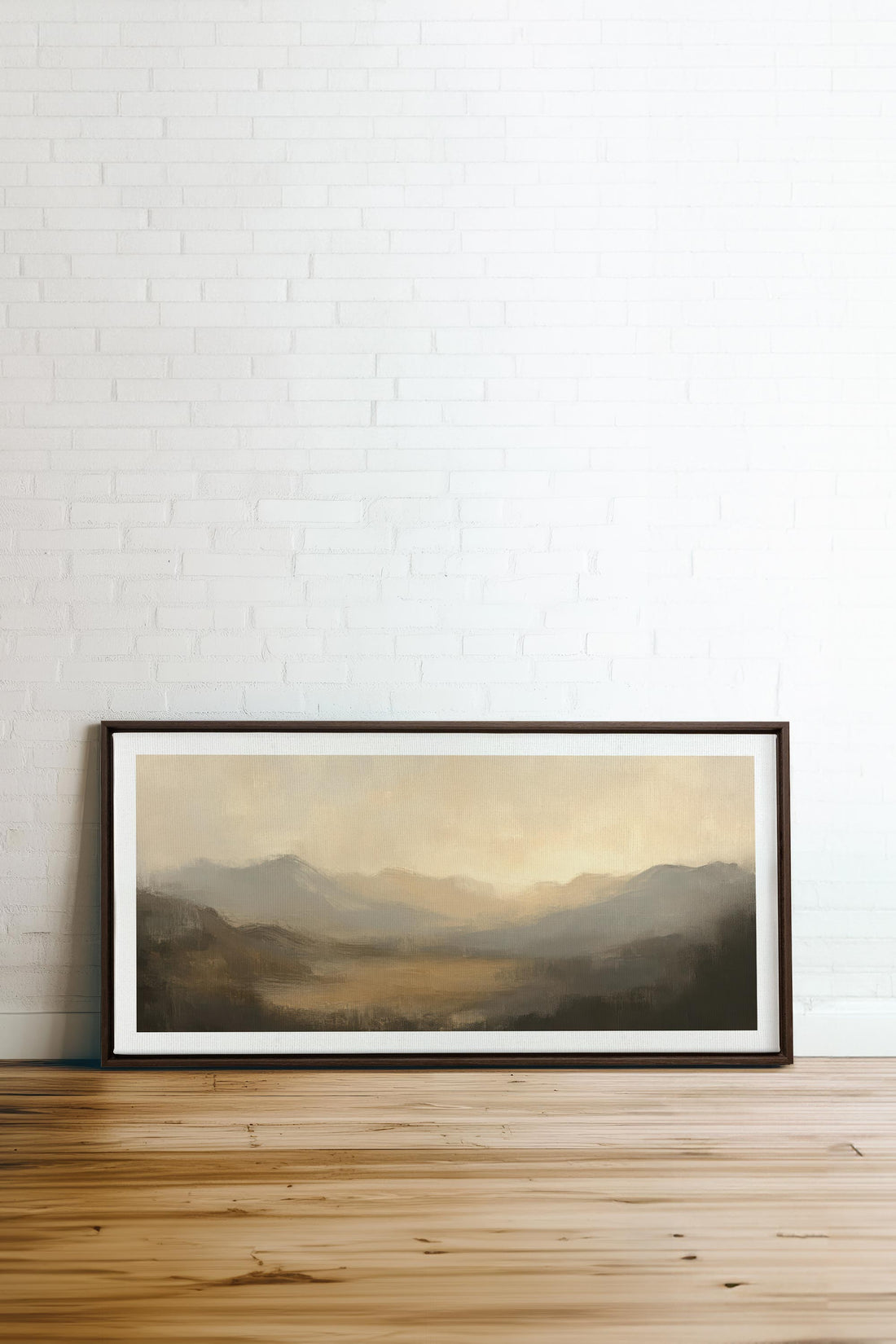 OLEKA CANVAS - SOFT GLOW, Oeuvre sur toile étirée, encadré Brun Noyer
