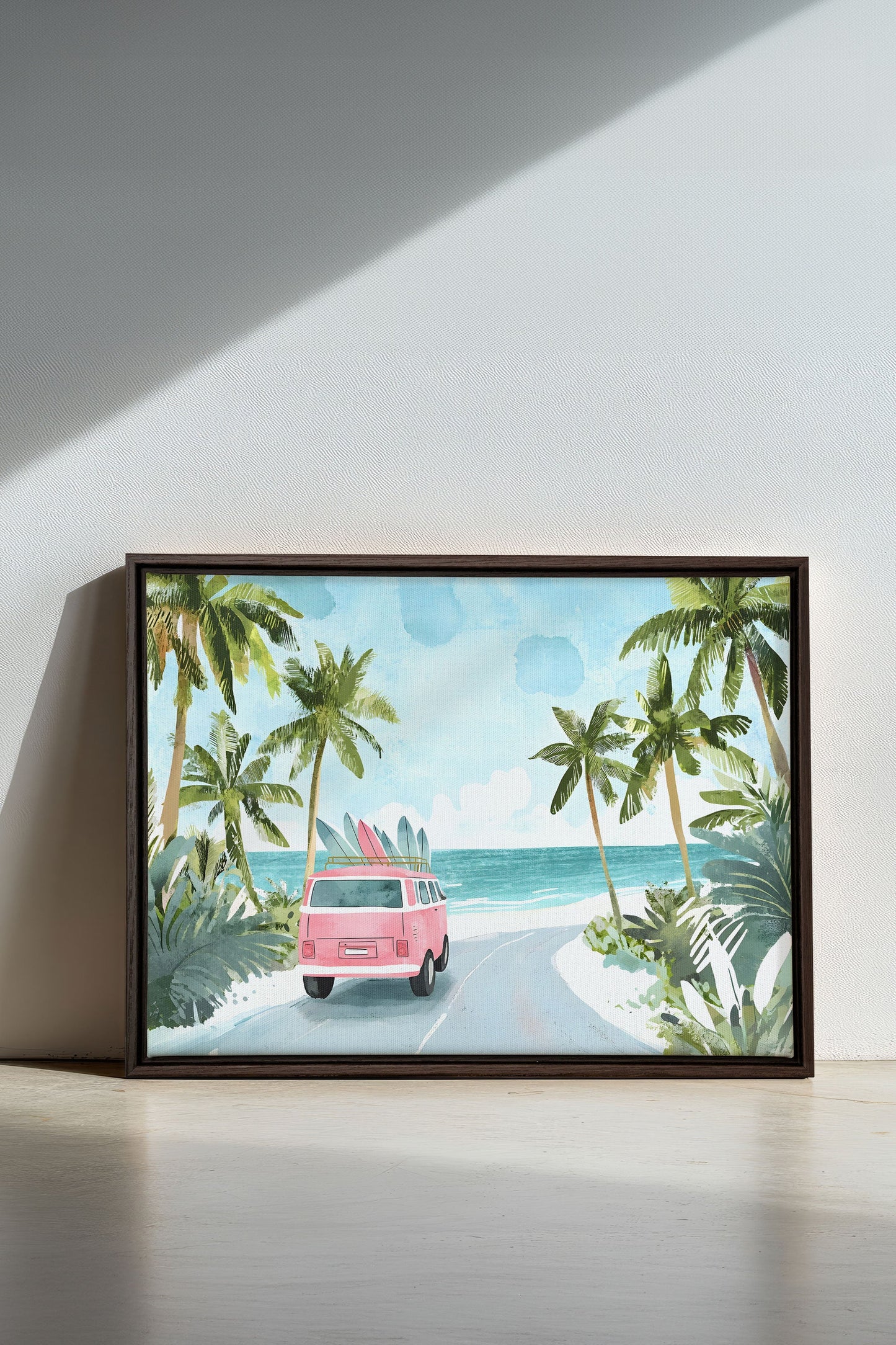 DESTINATION SOLEIL, Oeuvre sur toile étirée