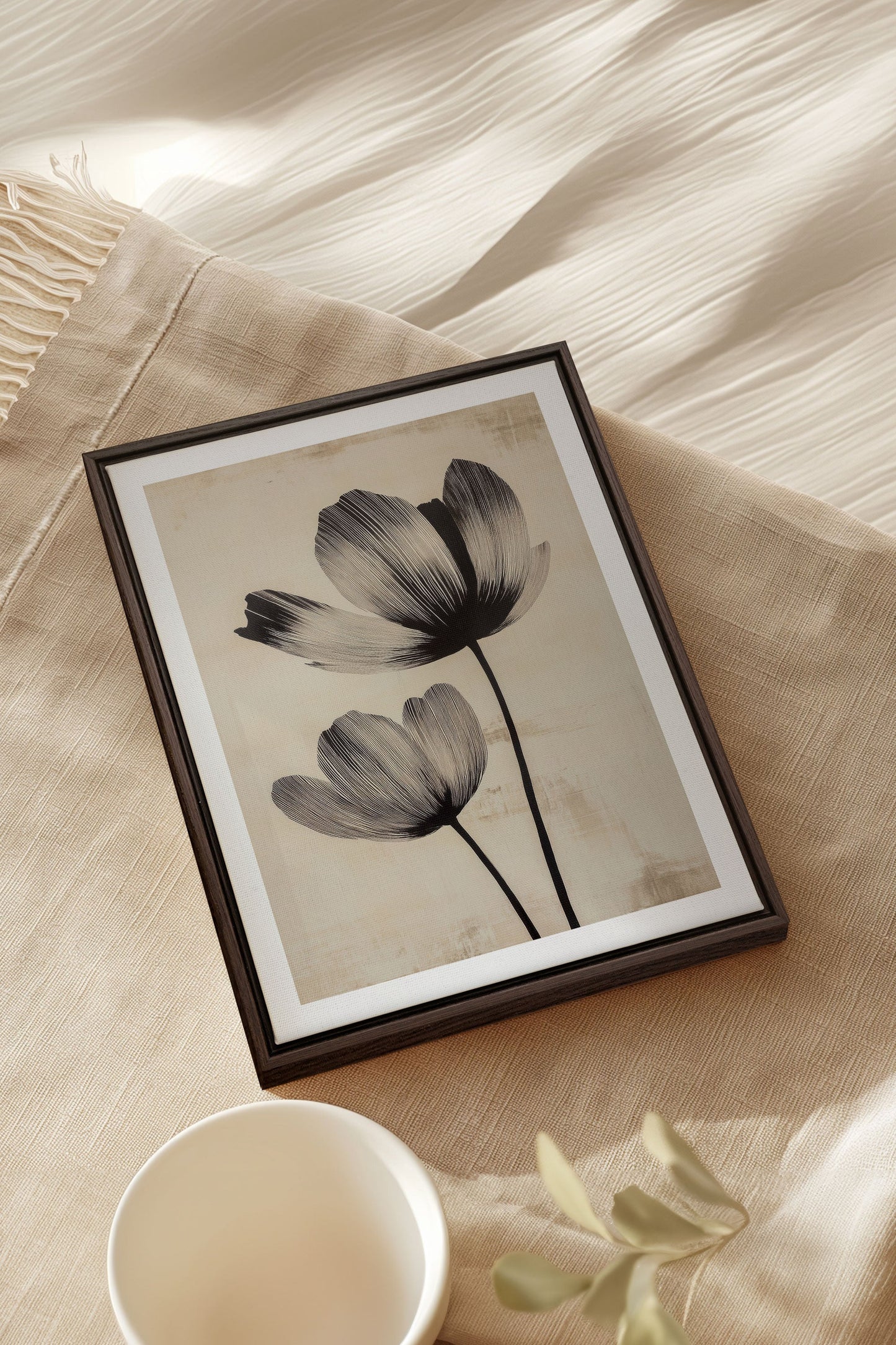 EBONY FLOWERS, Work on stretched canvas