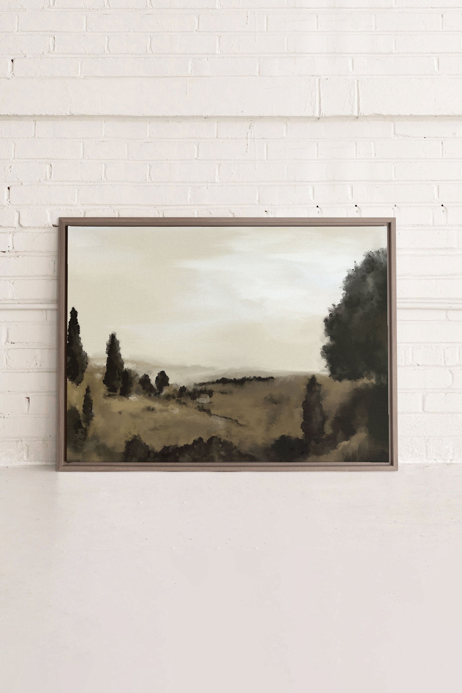 OLEKA CANVAS - GLEMSFORD MEADOWS, Oeuvre sur toile étirée, encadré Brun Chêne