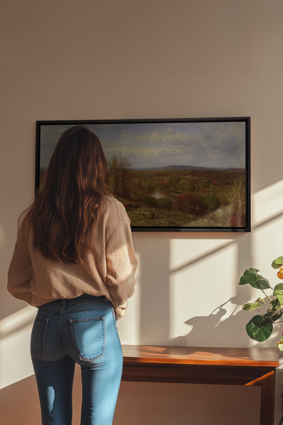 COUNTRYSIDE GLOW, Oeuvre sur toile étirée, encadré Noir
