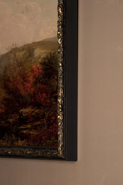 TOILE DES BOIS, Oeuvre sur toile rigide, encadré Vintage Bronze