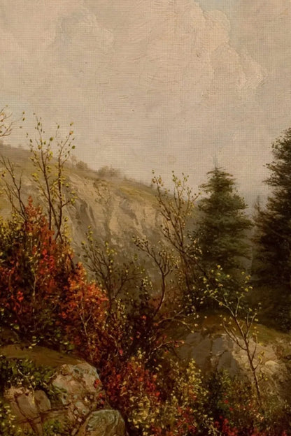 TOILE DES BOIS, Oeuvre sur toile rigide, encadré Vintage Bronze