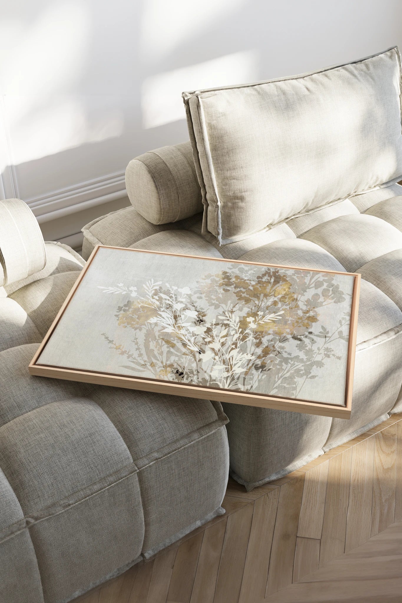 Prairie Dorée, Oeuvre sur toile étirée