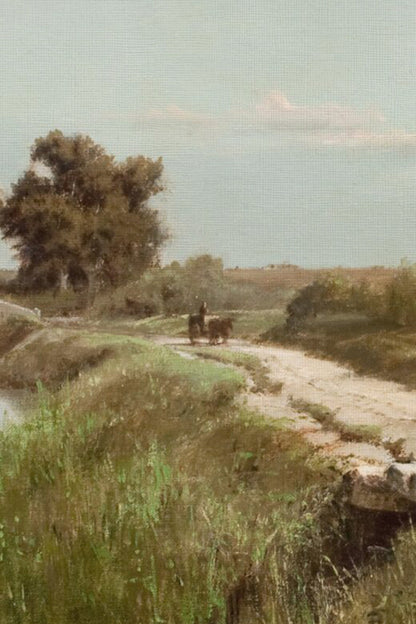 PÉRIPLE PAISIBLE, Oeuvre sur toile rigide, encadré Vintage Bronze