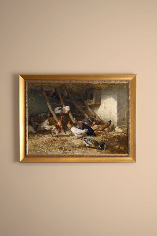 ÉVEIL DE LA FERME, VINTAGE GOLD FRAME