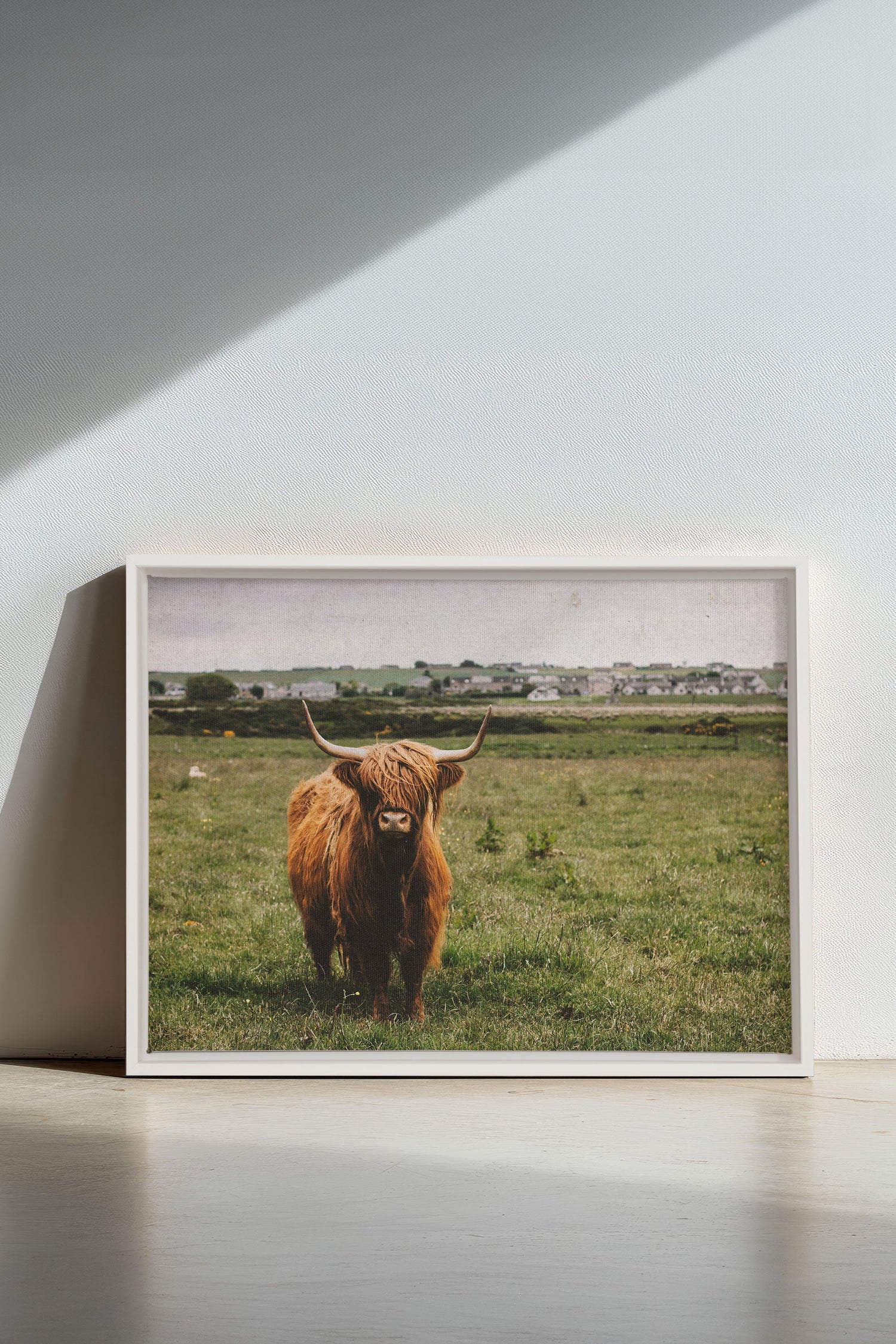 RUSTIC LEGEND, Artwork on stretched canvas, framed in white