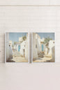 VINTAGE COMBINATION GREEK VILLAS (2 Works on stretched canvas)