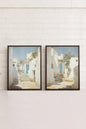 VINTAGE COMBINATION GREEK VILLAS (2 Works on stretched canvas)
