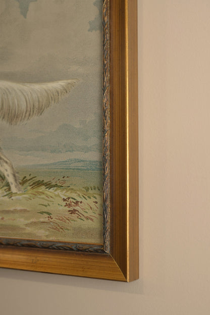 FAITHFUL COMPANION, Oeuvre sur toile rigide, encadré Vintage Or